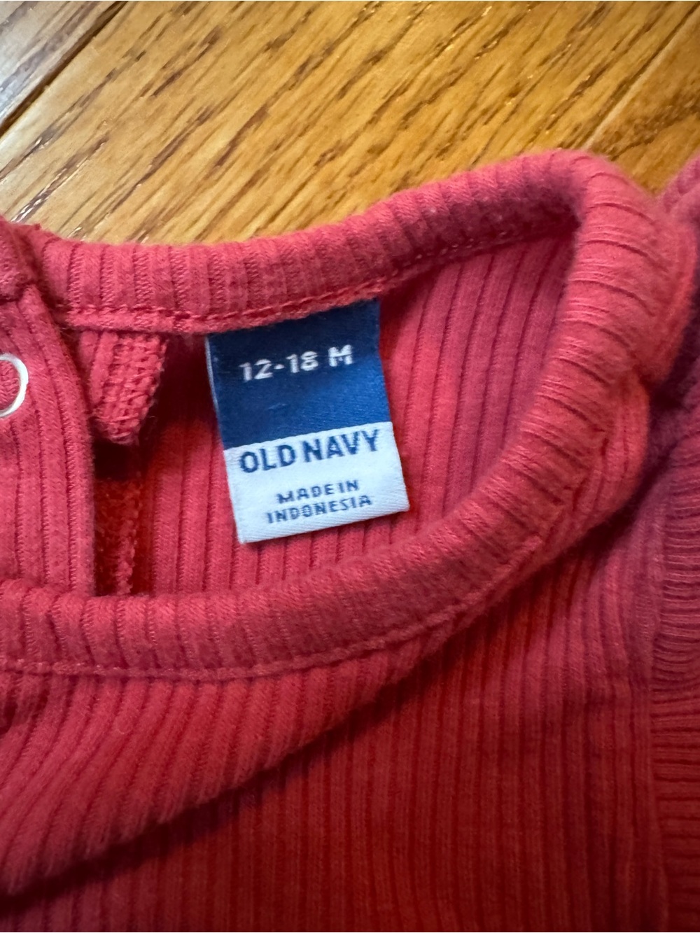 Old Navy Ribbed Raspberry Pink Baby One-Piece Bodysuit - Picture 2 of 2